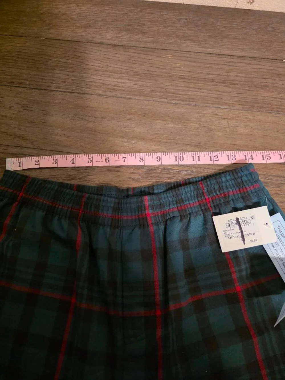 Nordstrom Kids Plaid Flannel Pajama Pants NWT 14/16 Christmas Holiday